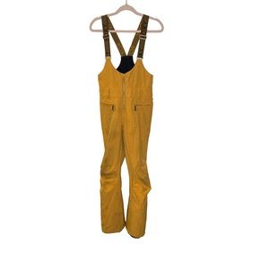 Roxy M mustard yellow snow bib overalls